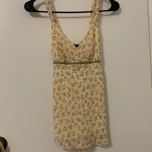 Yellow floral tank top